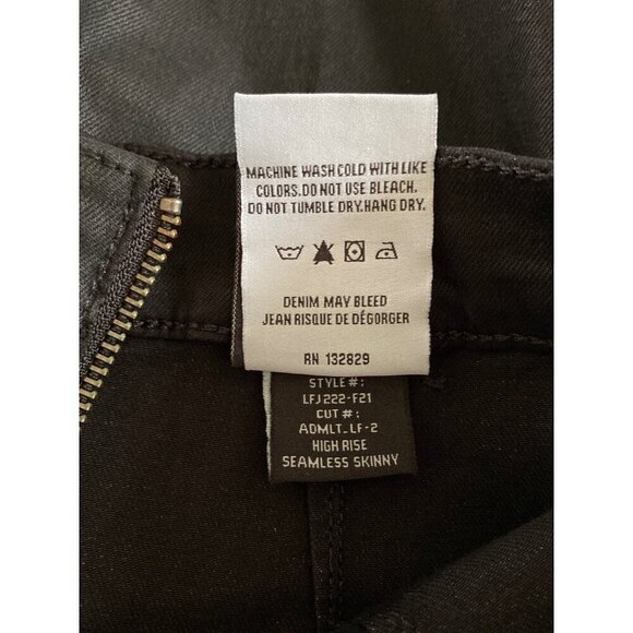 Lovers+Friends NWT Black Skinny Jeans, Jesse High-Rise Zip Back Women’s Size 23 - Picture 7 of 9